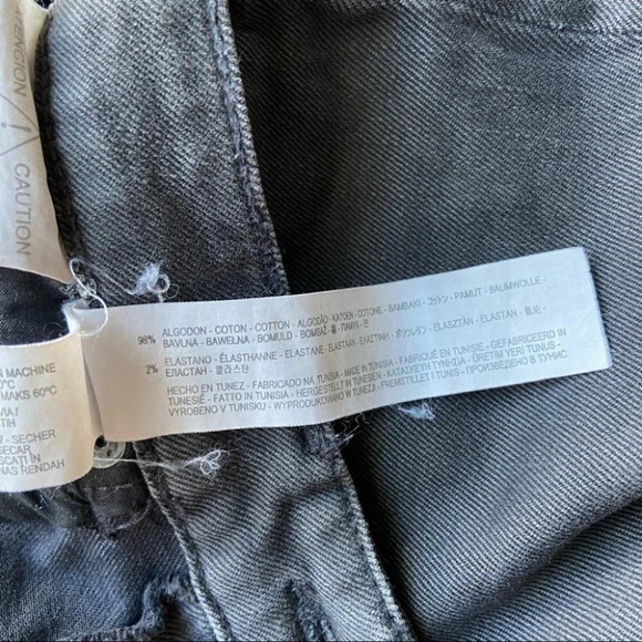 Zara Black Rock Denim Biker Moto Skinny Jeans - Picture 16 of 16